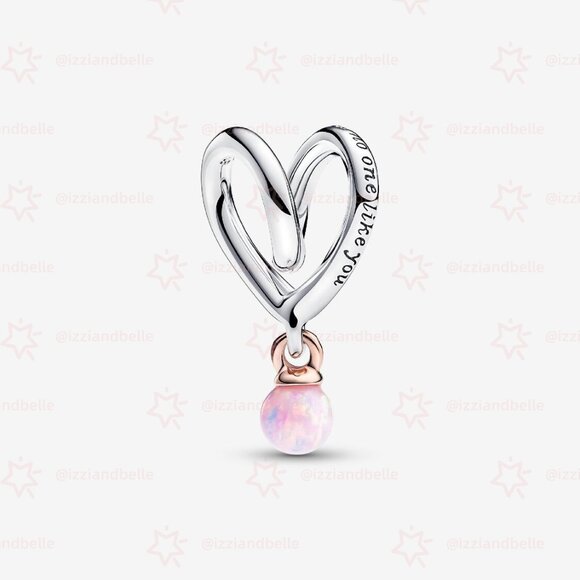 Pandora Two-tone Wrapped Heart Charm - Picture 2 of 5